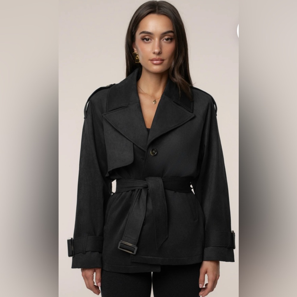 Jluxlabel Black Nightfall Suede Jacket | size L/Xl